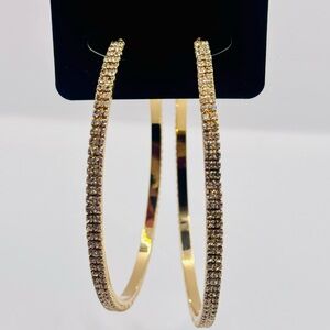 Akira Elegant Gold Hoop Earrings